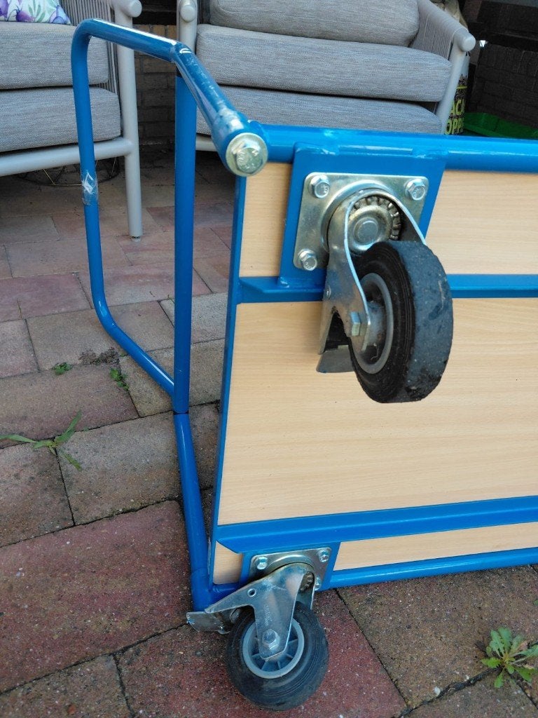Fetra platformwagen met duwbeugel - hondje - dolly, Doe-het-zelf en Verbouw, 100 liter of meer, Ophalen, Gebruikt, Transportkar