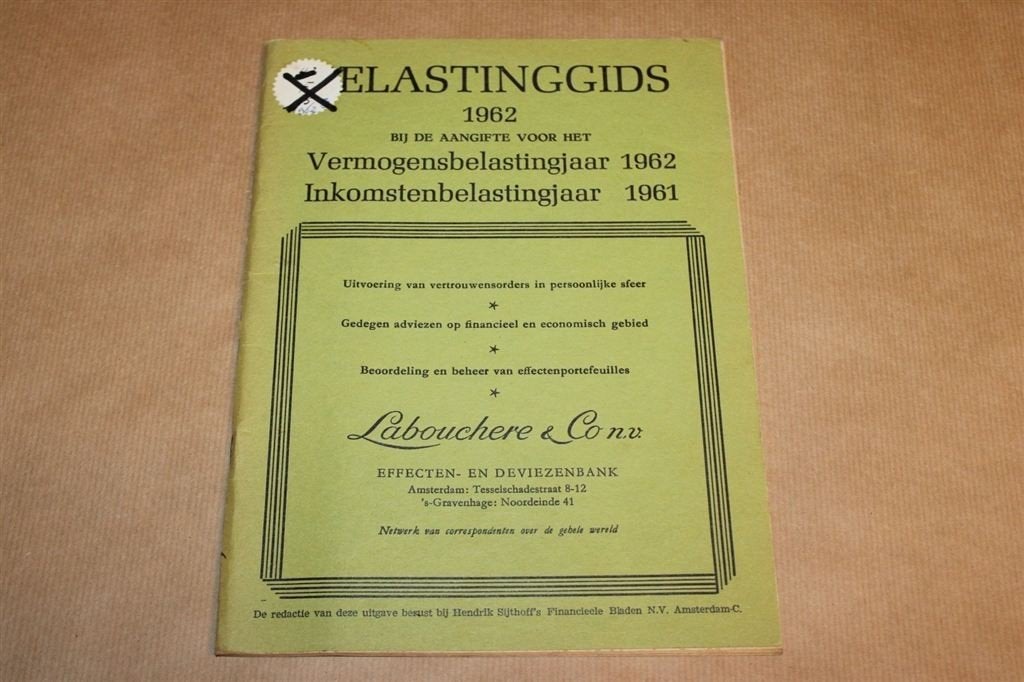 Belastinggids 1962 - Uitg. Financieele Dagblad, Ophalen of Verzenden, Zo goed als nieuw