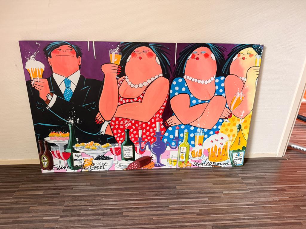 Dikke dames schilderij- Simple the best., Ophalen