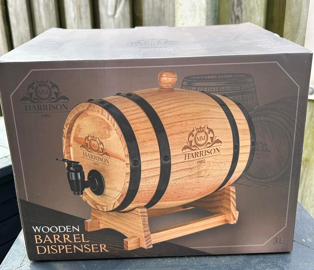 Mini wijnvat 3 ltr NIEUW!, Nieuw, Ophalen of Verzenden, Minder dan 5 flessen, Minder dan 50 cm