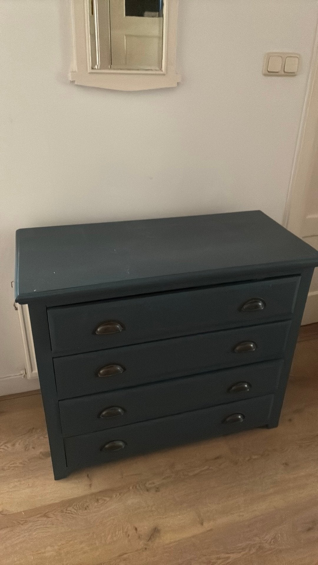 Vintage houten ladekast/ dressoir/ commode, Ophalen, Gebruikt, Vintage, 50 tot 100 cm
