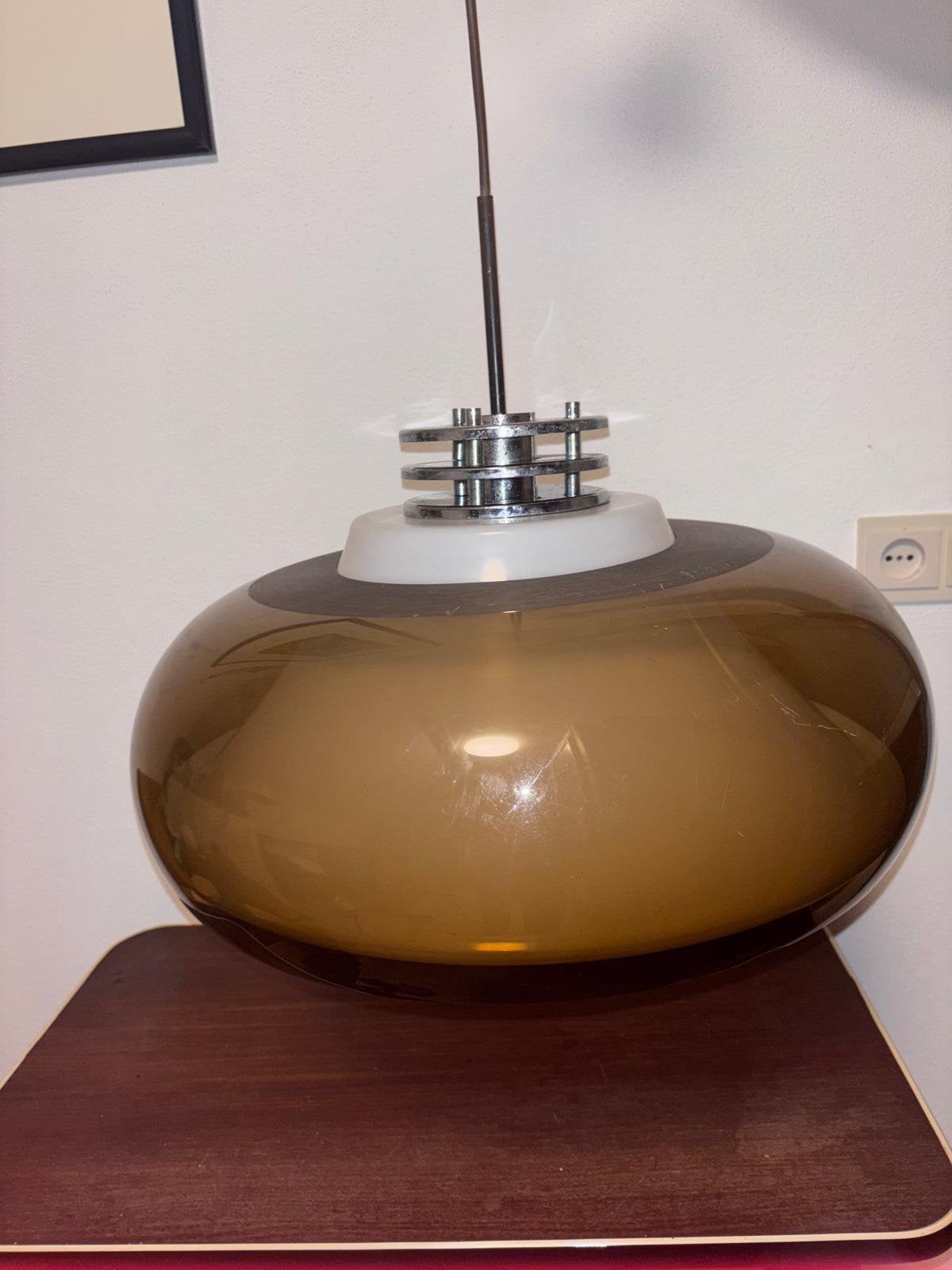 Vintage space age Dijkstra styl hanglamp, jaren 70, Ophalen of Verzenden, Gebruikt, Overige materialen, Dijkstra, space age