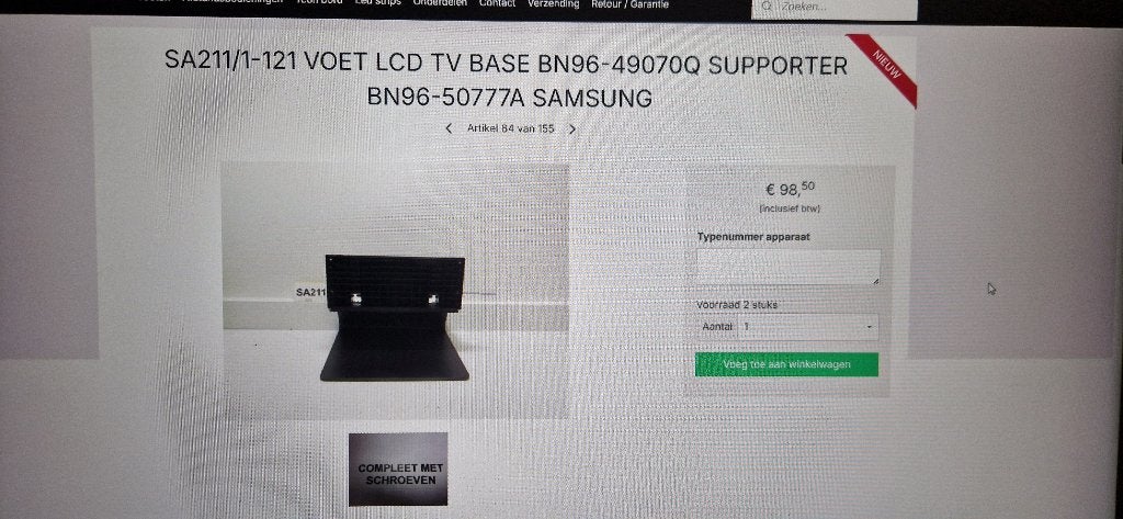 NIEUW - Samsung TV Standaard, Ophalen, Nieuw