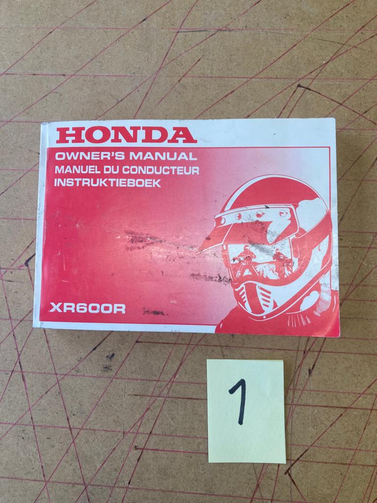 Origineel instruktieboekje HONDA XR600R div. Talen (oa NL), Motoren, Ophalen of Verzenden, Honda