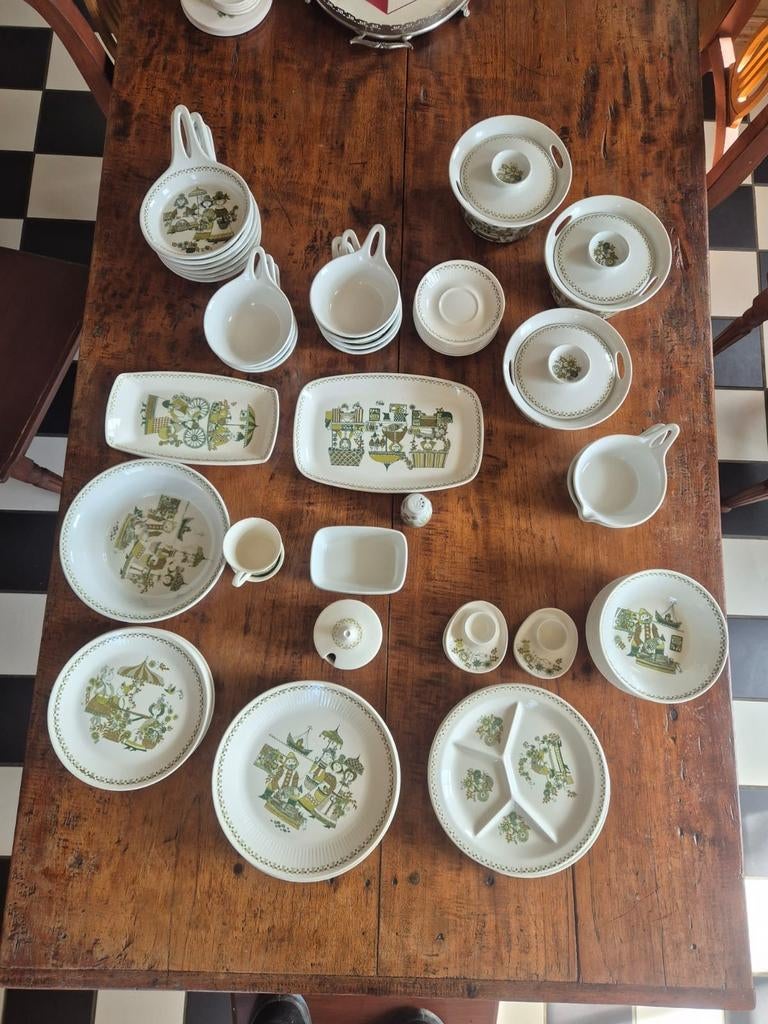 Grote partij figgjo flint market servies vintage noorwegen, Ophalen