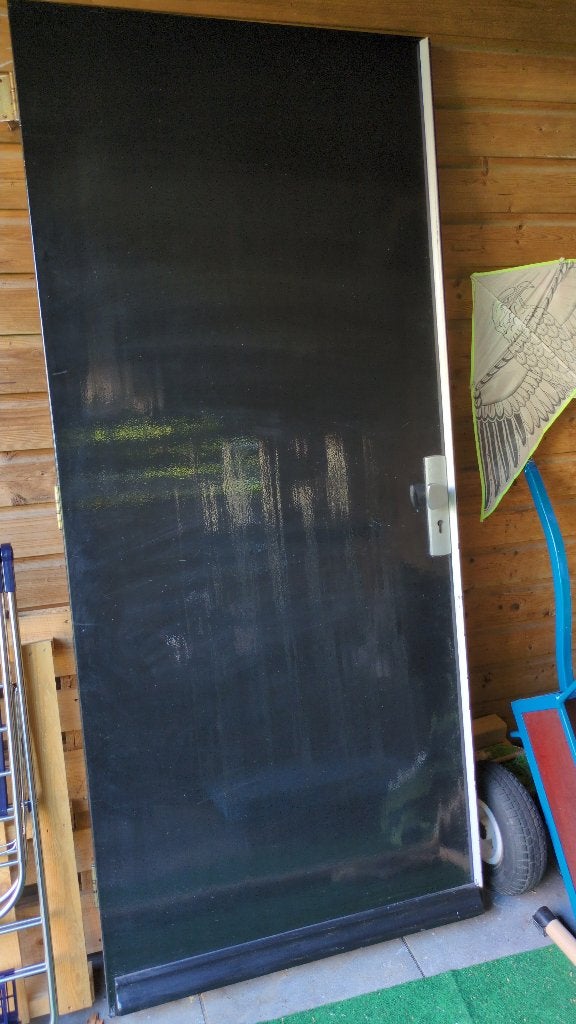 Hardhouten voordeur met 3-punts sluiting, Doe-het-zelf en Verbouw, Deuren en Horren, Ophalen, Gebruikt, 80 tot 100 cm, Buitendeur