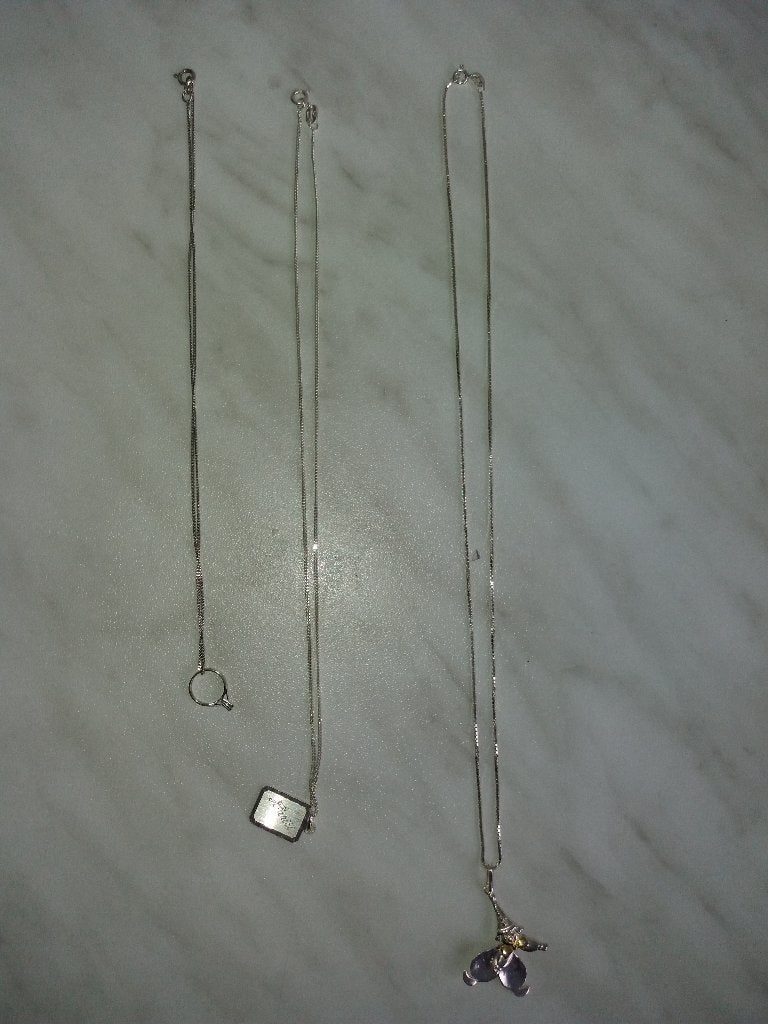 Te koop diverse kettingen, Sieraden, Tassen en Uiterlijk, Ophalen of Verzenden, Zo goed als nieuw, Overige kleuren, Zilver