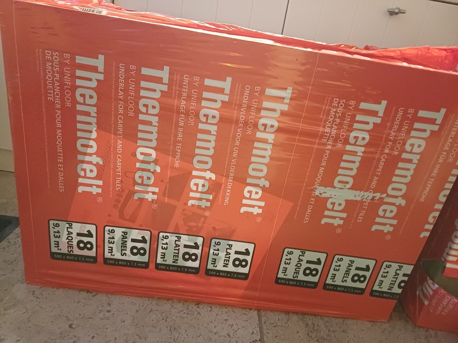 Thermofelt ondervloer 3 pakken - Nieuw, Ophalen, Overige materialen, 30 cm of meer, 50 tot 150 cm