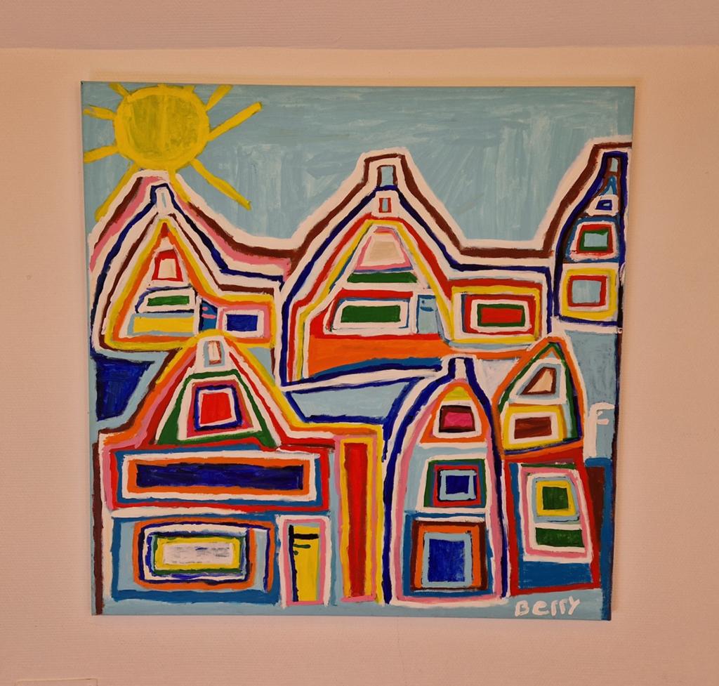 Groot schilderij 100x100 cm
Origineel geen kopie, Ophalen
