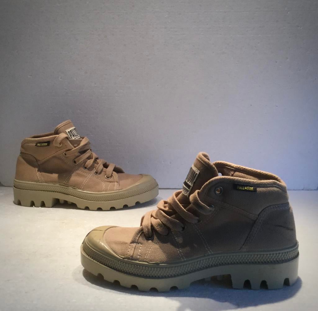 Palladium hoge schoenen beige / licht bruin 36, Ophalen of Verzenden, Zo goed als nieuw, Bruin