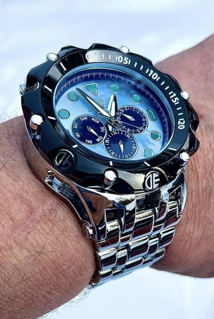 invicta venom hybride 52 mm nieuw in doos hoogglans xxl, Sieraden, Tassen en Uiterlijk, Horloges | Heren, Overige merken, Staal
