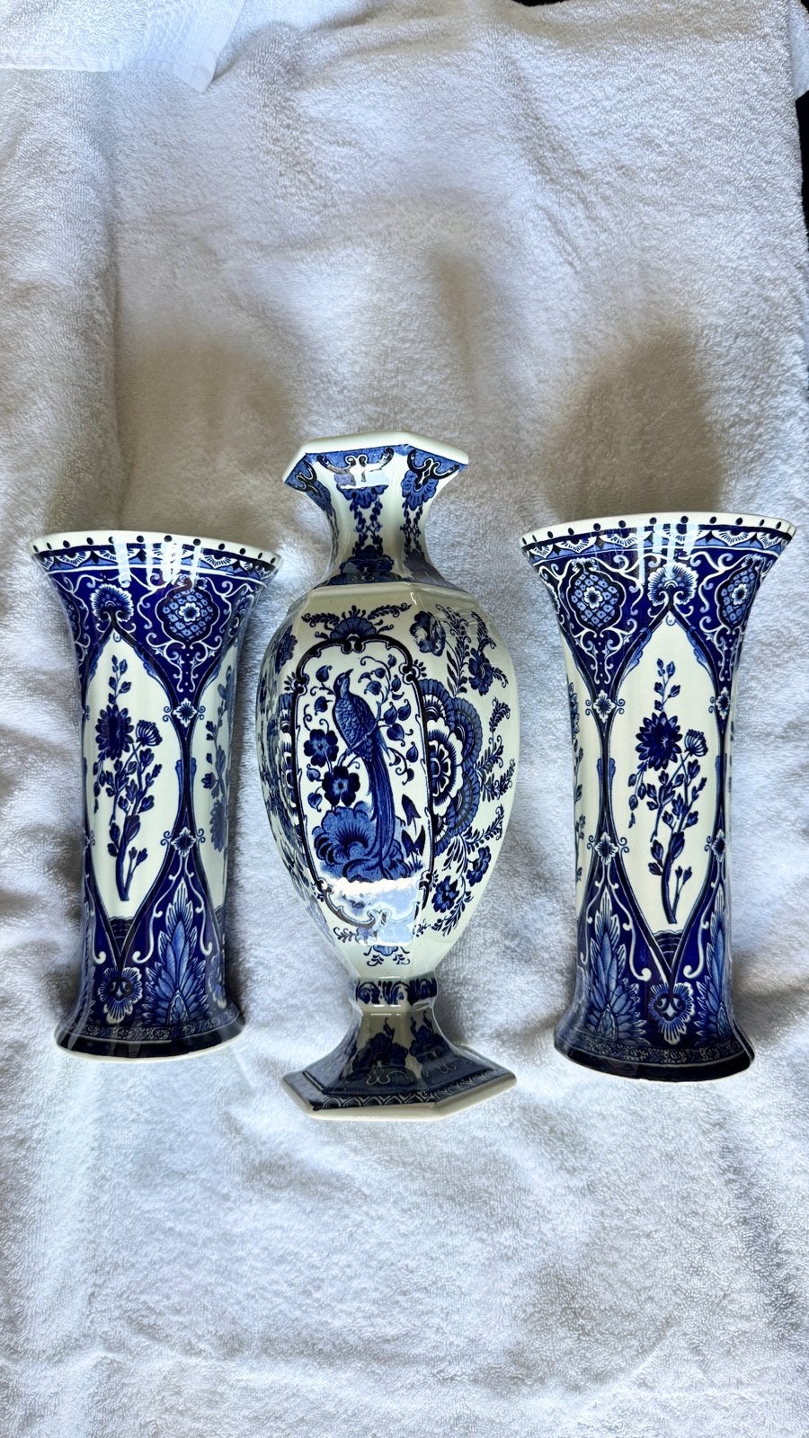 Kaststel 3-delig Delfts Blauw (Boch) - 30cm hoog, Ophalen of Verzenden