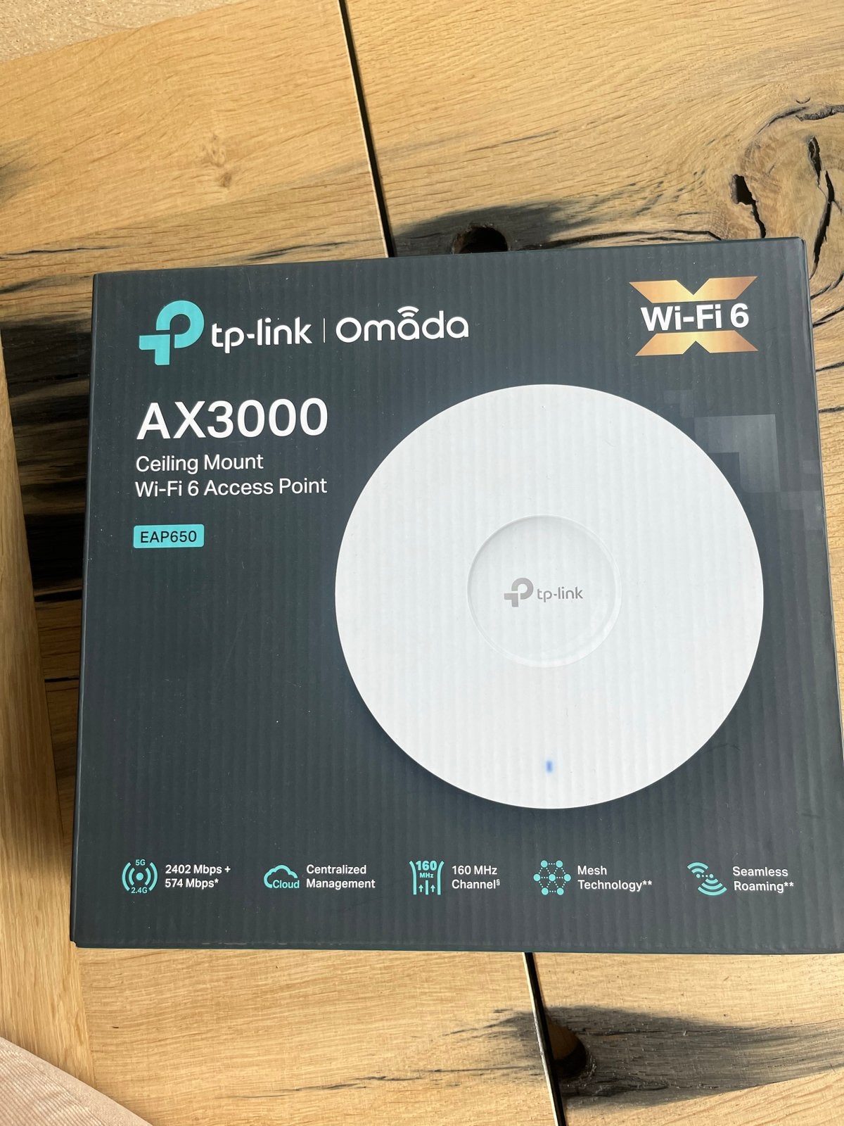 TP-Link Omada AX3000 Wi-Fi 6 Plafond Access Point EAP650