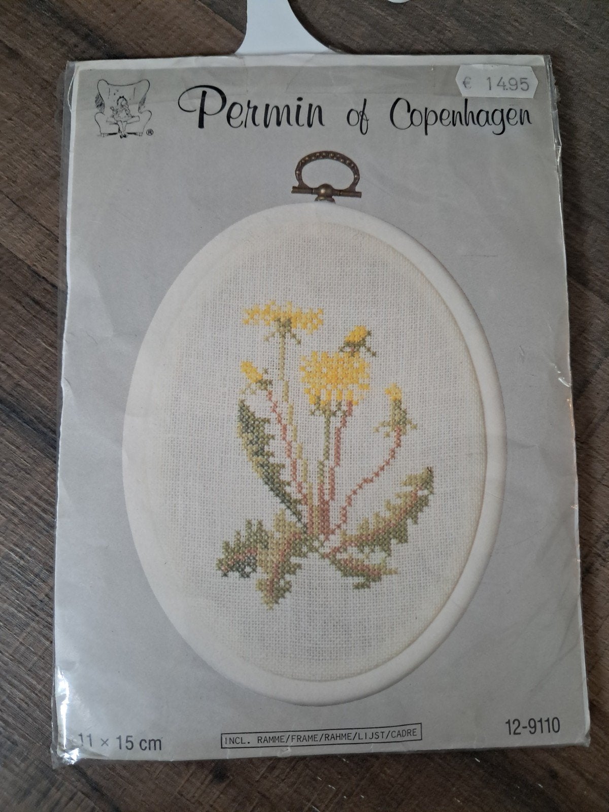 Permin of Copenhagen Borduurpakket Paardenbloem, Hobby en Vrije tijd, Ophalen of Verzenden, Nieuw, Handborduren, Borduurpakket