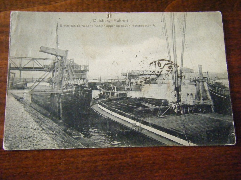 S43 - Schip / Schepen - Duisburg - 1908 - Binnenvaart - Mooi, Ophalen of Verzenden, Gebruikt, Kaart, Foto of Prent