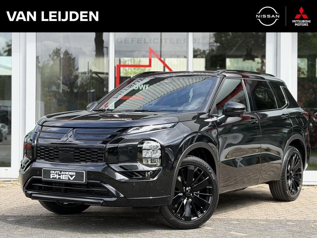Mitsubishi Outlander 2.4 PHEV Black Edition | NIEUW | Leder, Auto's, Mitsubishi, Bedrijf, Te koop, Outlander, 4x4, Adaptive Cruise Control