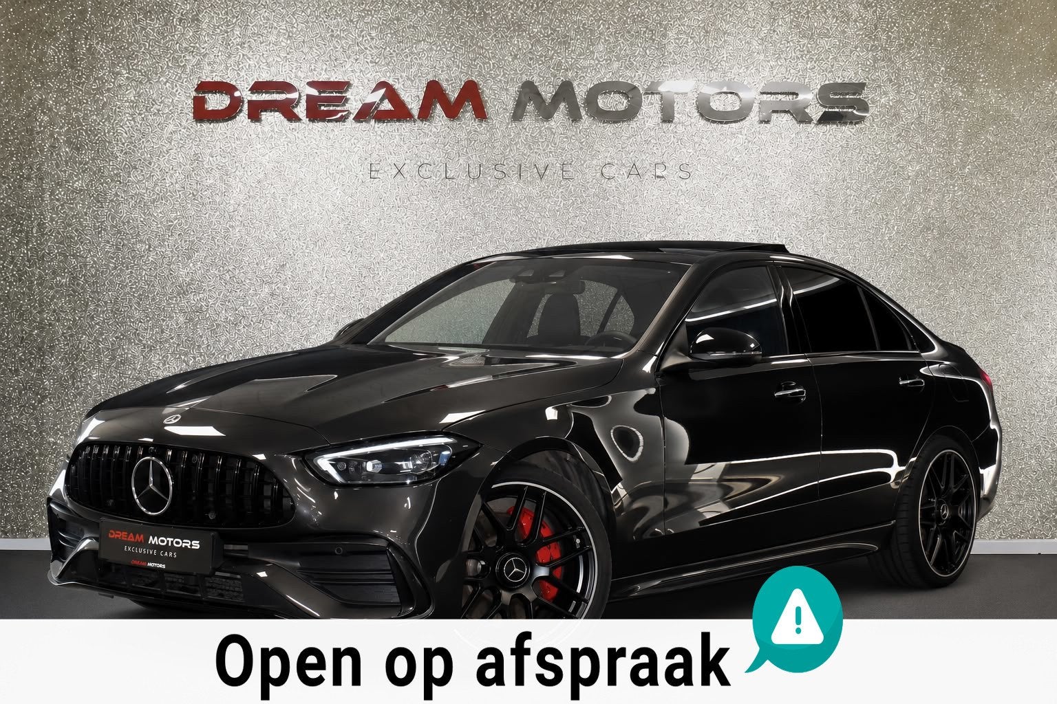 Mercedes-Benz C-klasse 300 e AMG 313pk | C63 AMG | BURMESTER, Automaat, Achterwielaandrijving, Gebruikt, Zwart