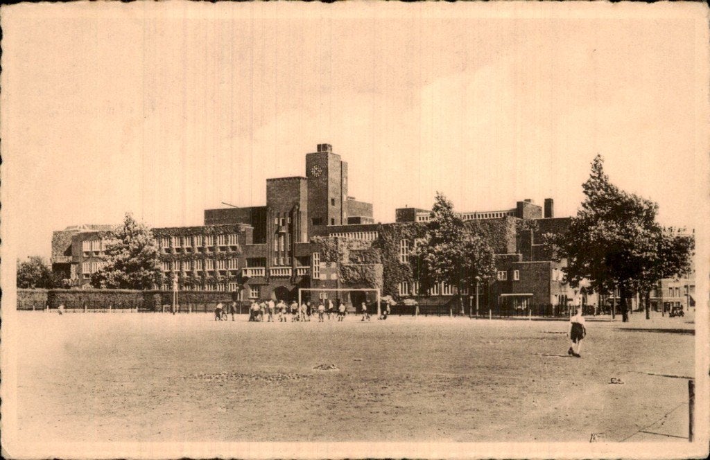 Rotterdam - Afrikaanderplein - Gezicht, Ophalen of Verzenden, 1940 tot 1960, Gelopen, Zuid-Holland