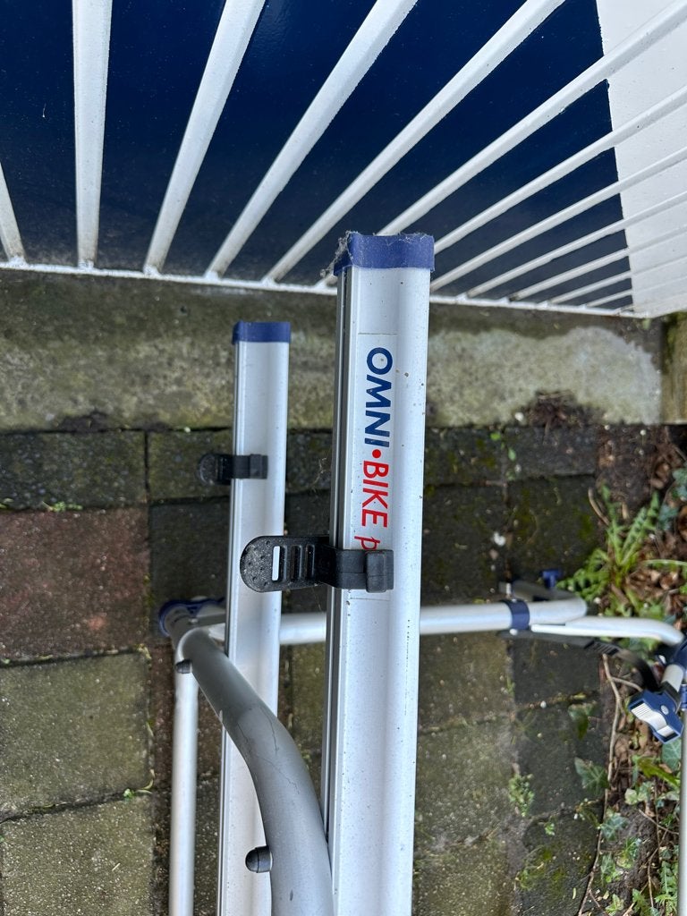 Omni Bike Plus - Fietsendrager voor Camper of Caravan, Ophalen, Elektrische fiets, Zo goed als nieuw, Fietsendrager-accessoire