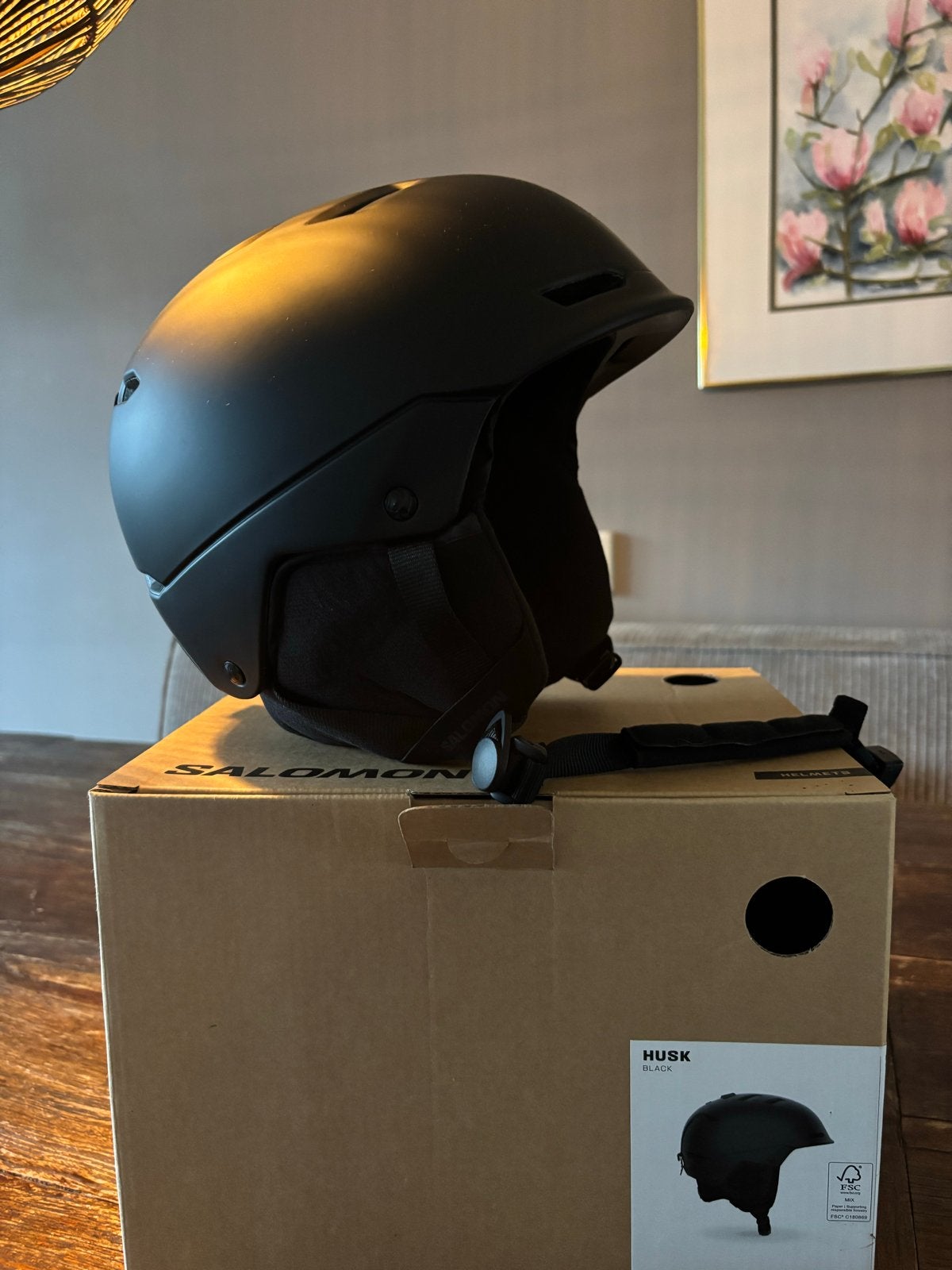 Salomon Husk Skihelm Zwart Maat S - Nieuw in Doos, Ophalen, Overige typen, Nieuw, Salomon