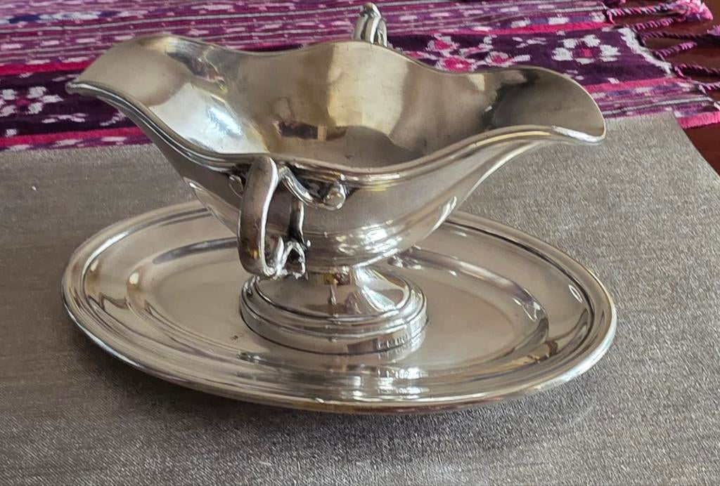 Christofle-Halphen Verzilverd Sauskom, Antiek en Kunst, Antiek | Goud en Zilver, Ophalen of Verzenden