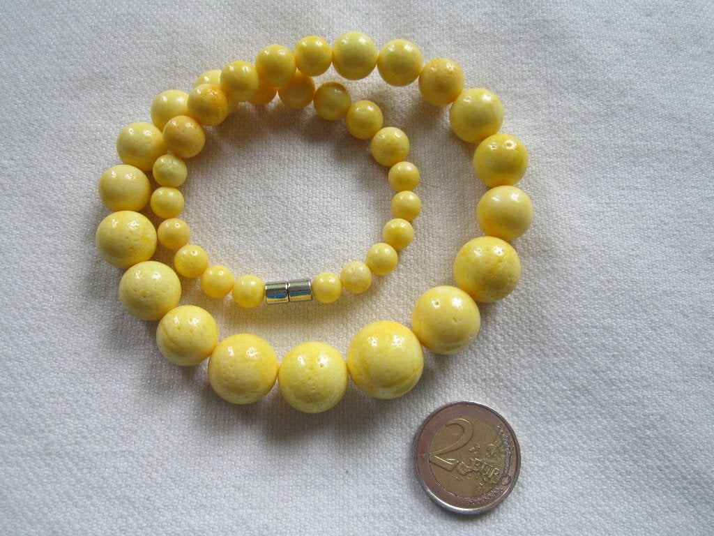 39.  Schitterende ketting, dyed koraal,  46 cm., Sieraden, Tassen en Uiterlijk, Antieke sieraden, Ophalen, Overige materialen