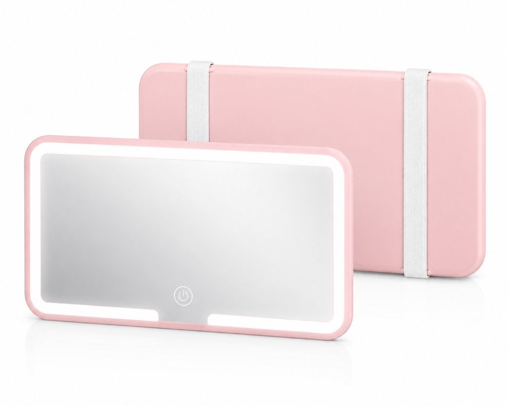 Novai - LED make up spiegel auto - 3 Lichtstanden - Roze, Novai, Nieuw, Ringslangpad 350, 1098SJ Amsterdam, Info@novai-glow.com