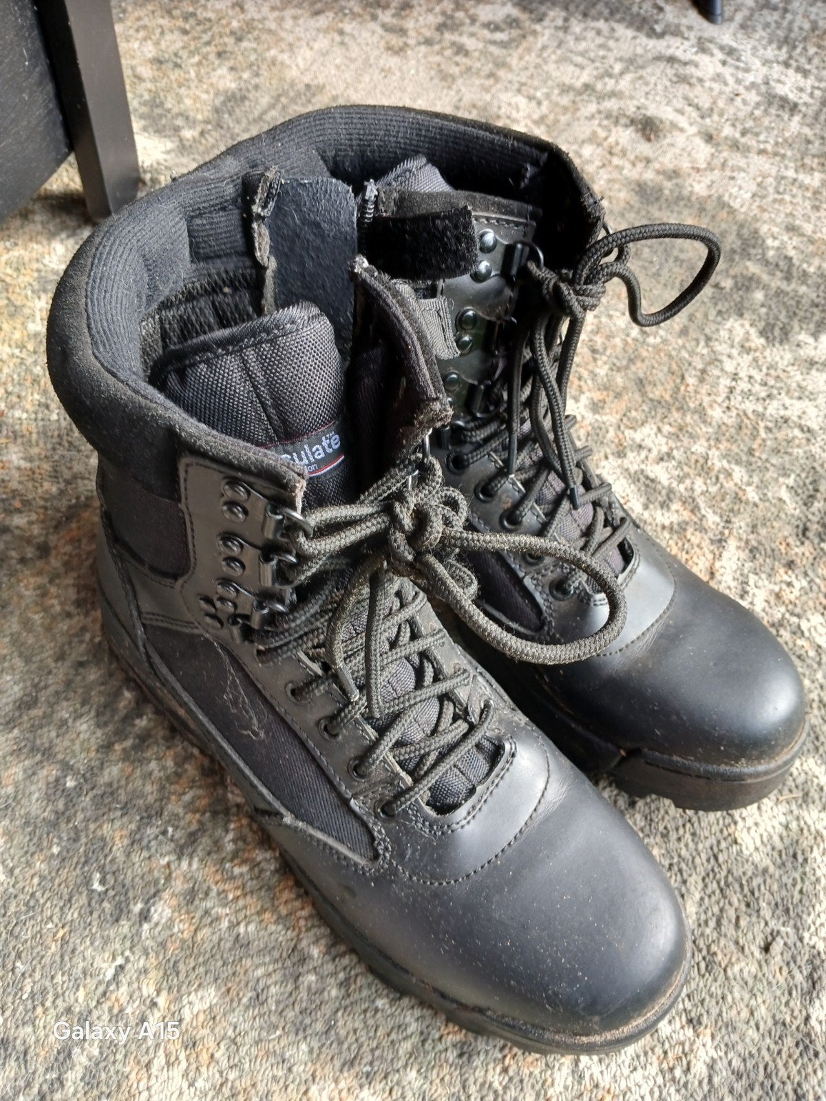Stevige Thinsulate schoenen met rits en veter, maat 43, Kleding | Heren, Zwart, Boots, Ophalen of Verzenden, Zo goed als nieuw