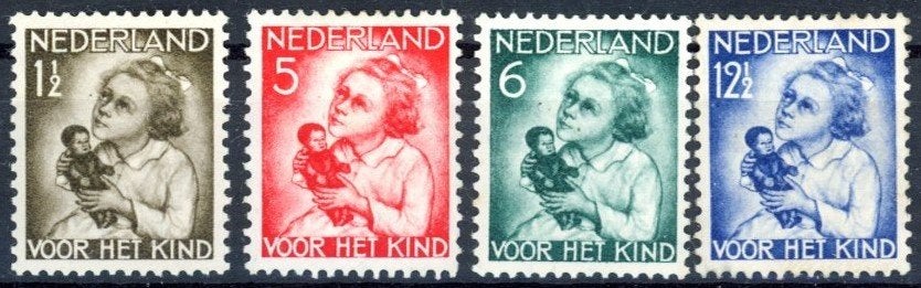 Kinderzegels 1934, NVPH 270-273, ongebruikt, Postzegels en Munten, Postzegels | Nederland, Ophalen of Verzenden, T/m 1940, Postfris