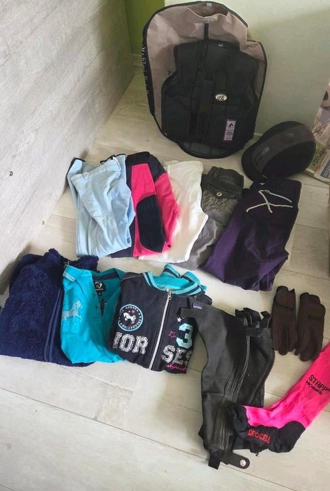 Paardrijkleding set met cap en bodyprotector, Ophalen of Verzenden, Overige soorten, Bovenkleding