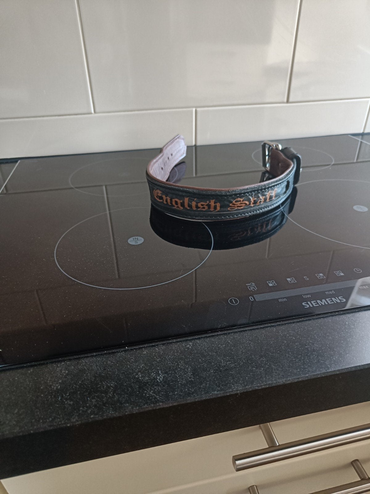 Hondenhalsband Engelse Stafford, Ophalen of Verzenden, Zo goed als nieuw