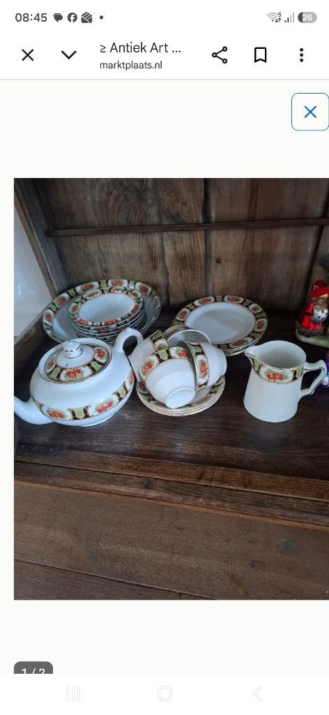 Vintage Union K thee/koffieservies met bloemmotief, Ophalen
