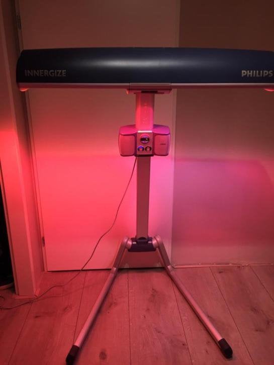 Philips homesolarium innergize HB 945 met urenteller ( 57 ), Ophalen, Zo goed als nieuw, Zonnebank enkelzijdig, Minder dan 10 lampen