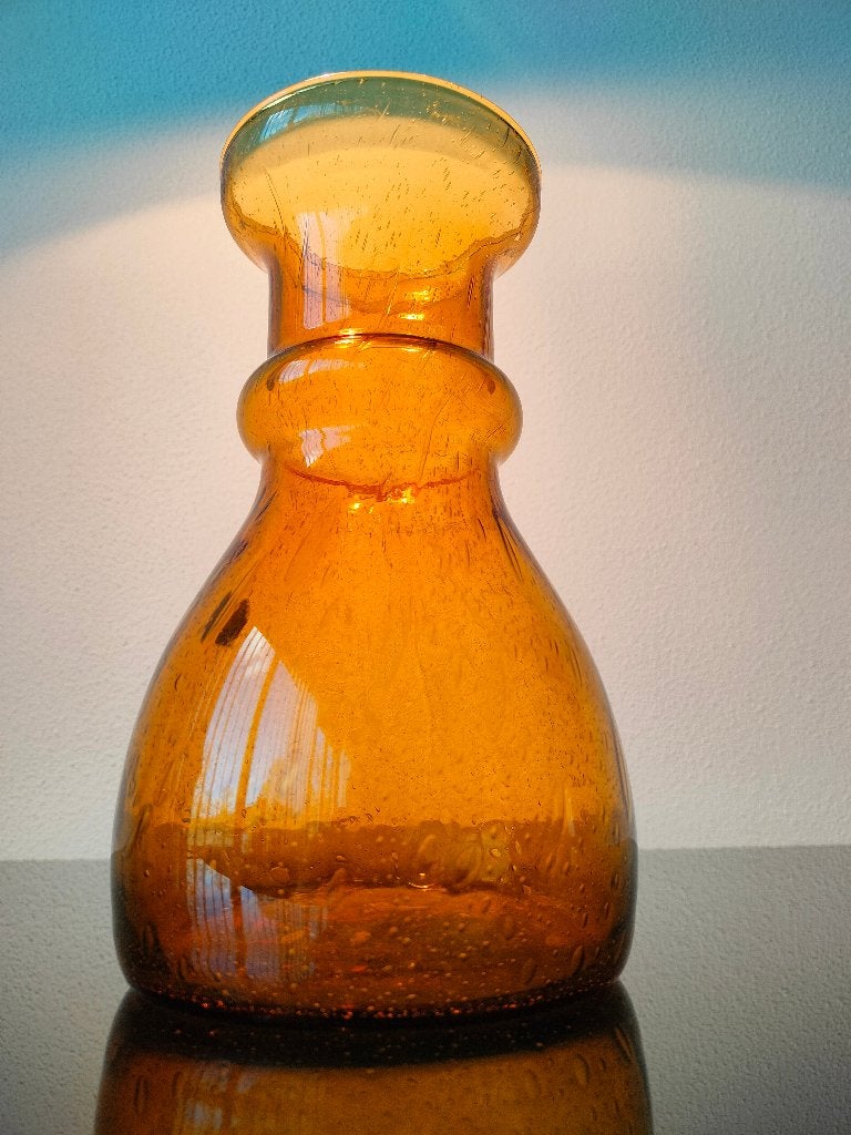 Leerdam Etrusk Glas Vaas Floris Meydam 1970, Ophalen of Verzenden