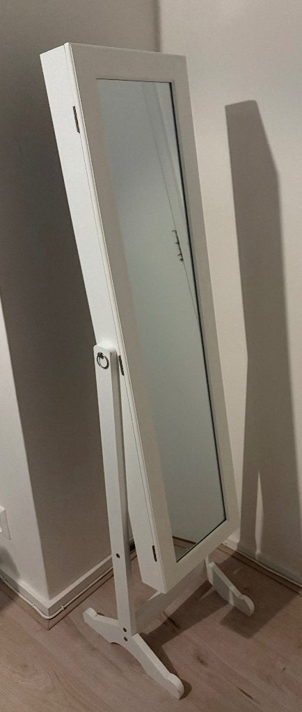 Sieradenkast met spiegel wit, Minder dan 50 cm, Gebruikt, 100 tot 150 cm, Vierkant