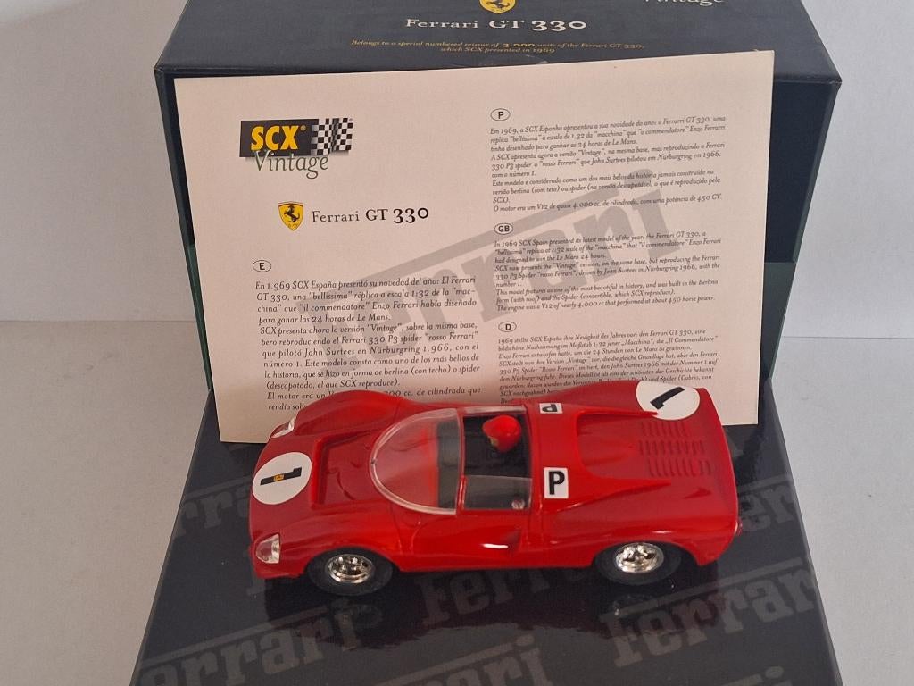 Scx Vintage Classic Ferrari 330 P3 Ref 6028 Met Certificaat, Overige merken, Racebaan, Scx, Nieuw