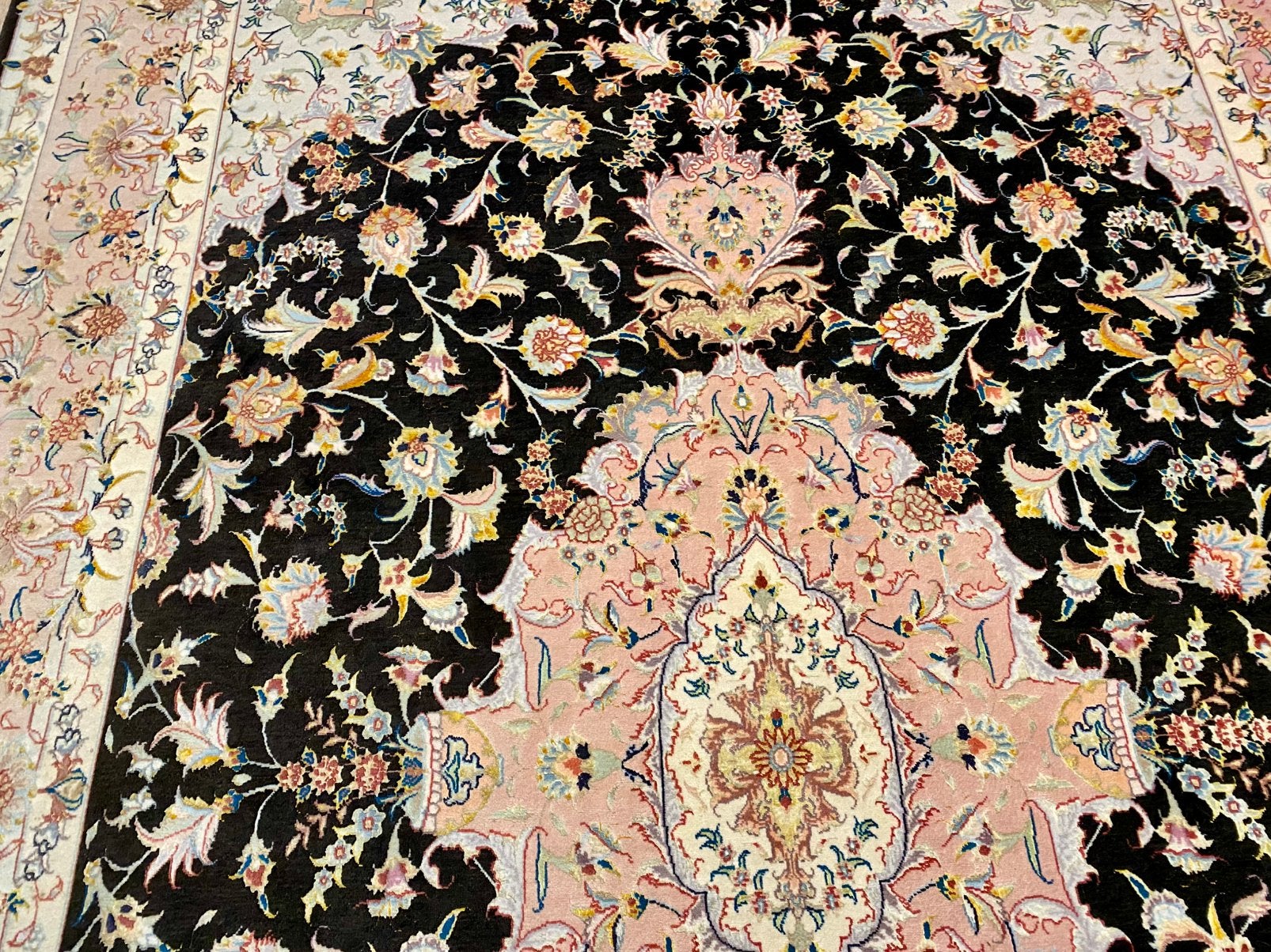 Mooi handgeknoopte perzische Tabriz zijde wol tapijt, Gebruikt, 200 cm of meer, Ophalen of Verzenden, 200 cm of meer