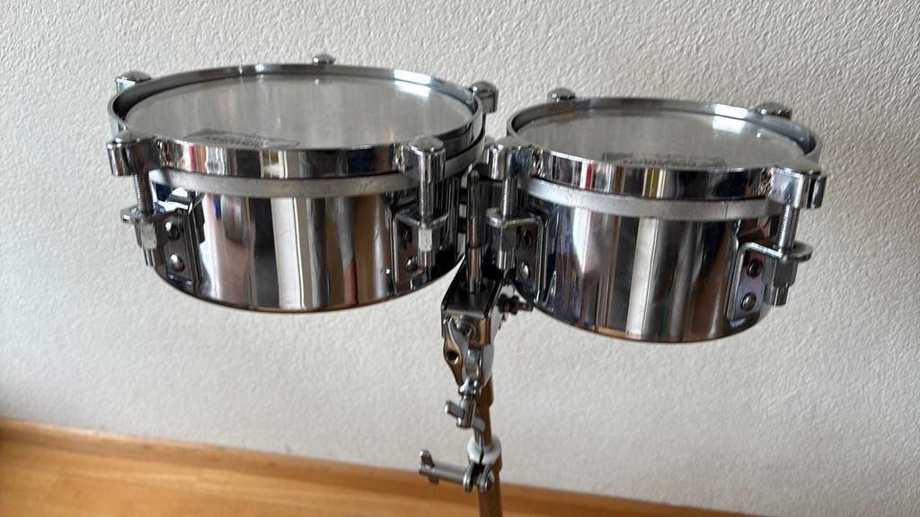 Set van 2 timbales in de maten 6 en 8"/drumstel en percussie, Muziek en Instrumenten, Percussie, Ophalen of Verzenden, Zo goed als nieuw