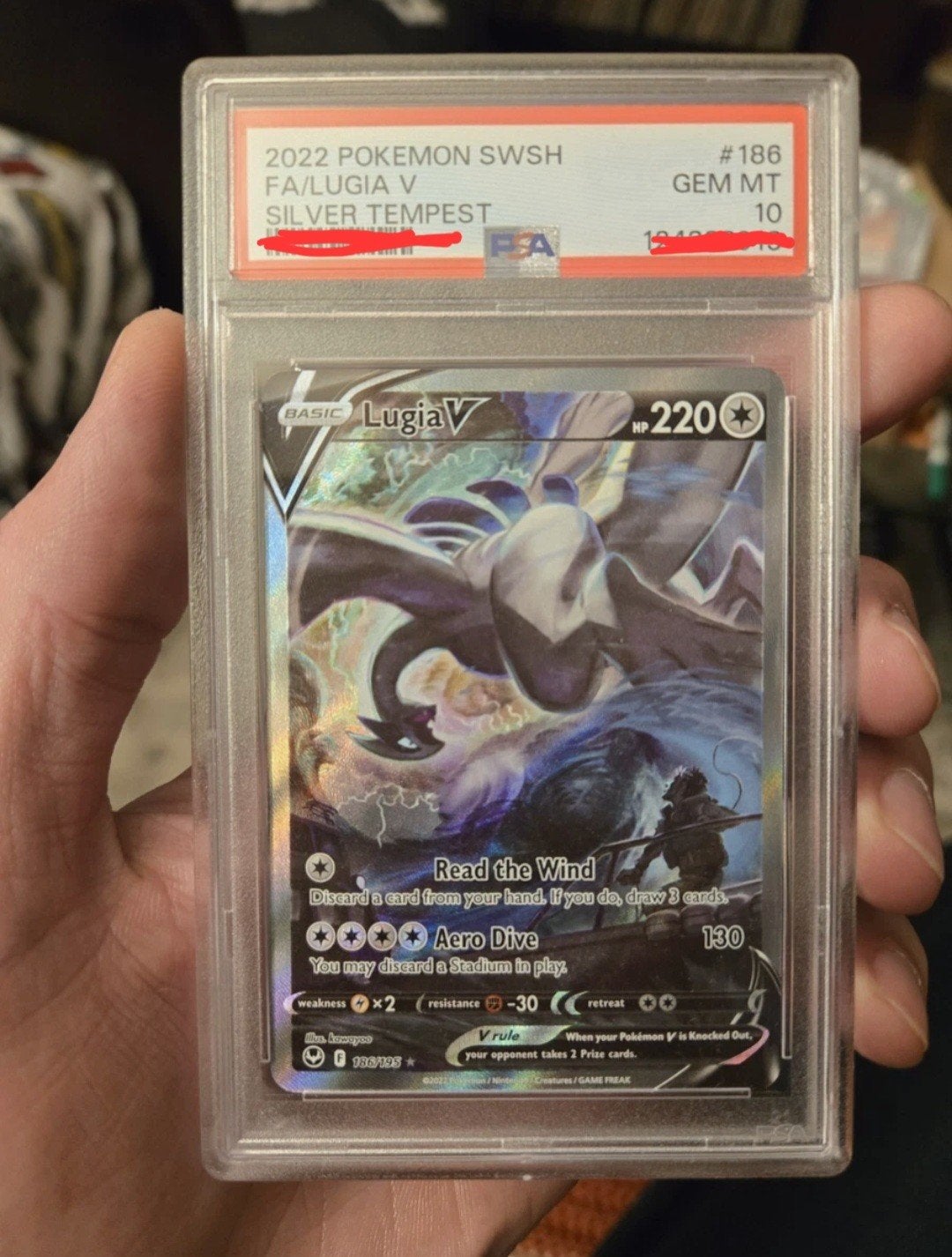 Lugia V (Full Art) PSA 10 GEM MT - Silver Tempest, Ophalen of Verzenden, Nieuw, Losse kaart, Foil