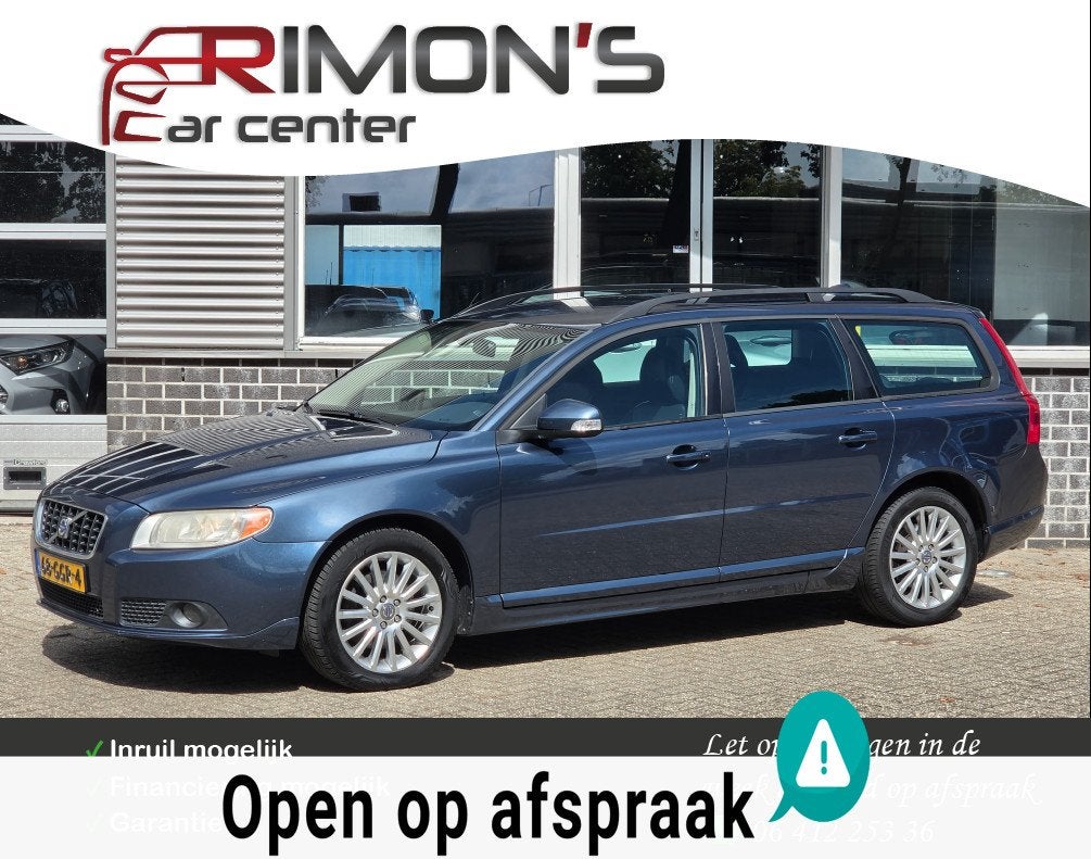 Volvo V70 2.5T Momentum Daler Onderhouden D-Riem 2024 Vervan, Voorwielaandrijving, Parkeersensor, Blauw, 2521 cc