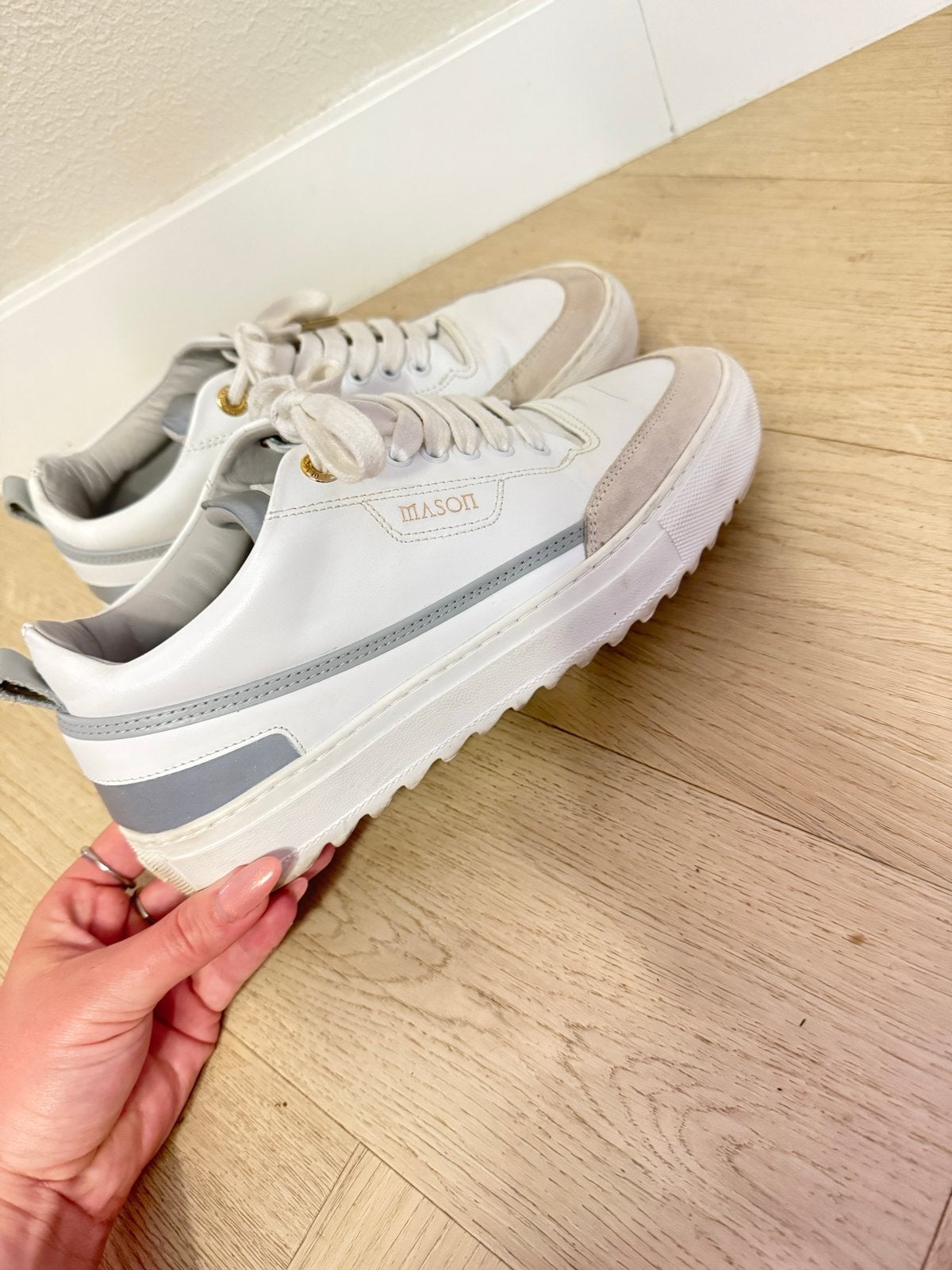 Mason Garments sneakers wit/grijs, Wit, Ophalen of Verzenden, Sneakers of Gympen, Zo goed als nieuw