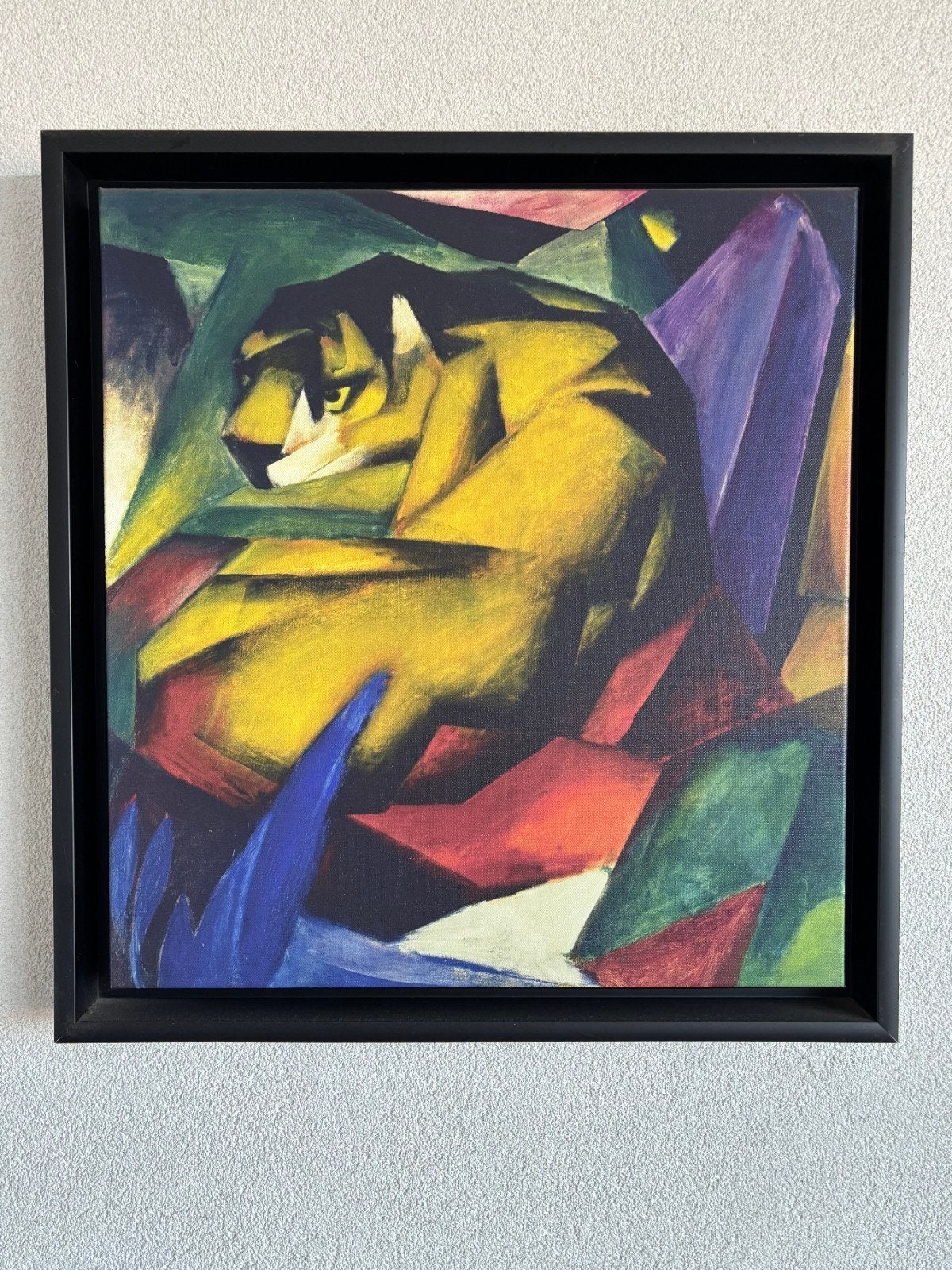 Franz Marc - De Tijger - Canvas in Zwarte Baklijst, Ophalen of Verzenden