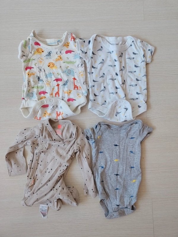 Kledingpakket 4 rompers newborn / maat 56, Ophalen of Verzenden, Zo goed als nieuw, Maat 56