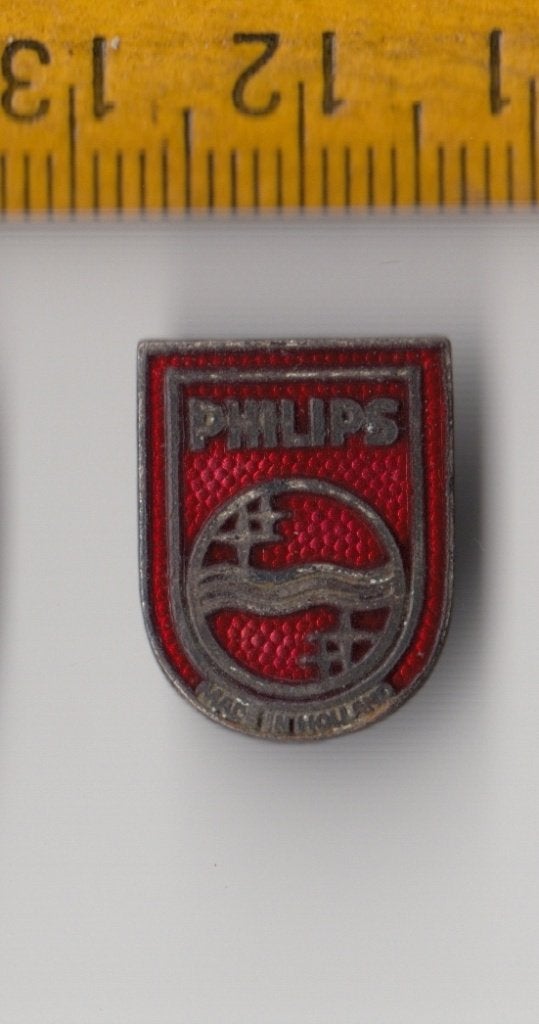 Philips logo Radio embleem schildje Emaille D, Ophalen of Verzenden