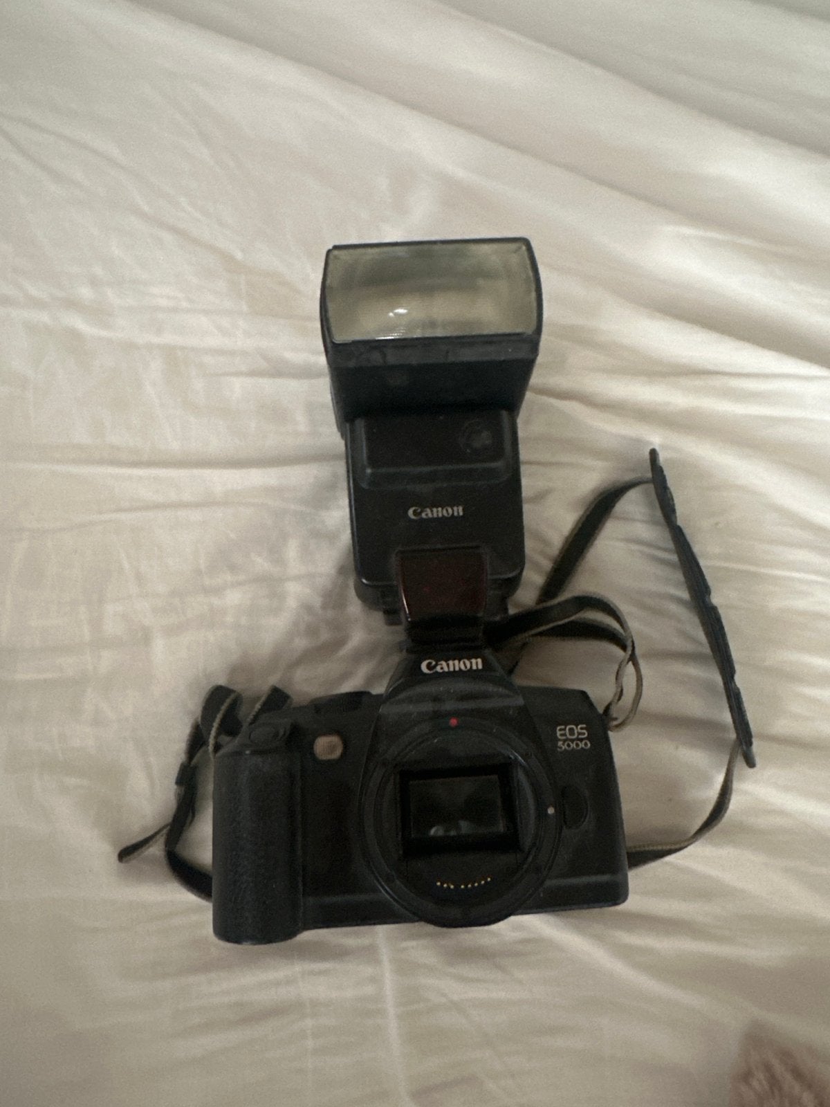 Canon EOS 5000 Spiegelreflexcamera met flitser, Ophalen of Verzenden, Gebruikt, Spiegelreflex, Canon