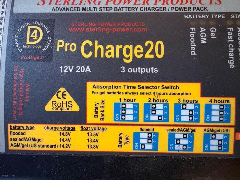 Sterling Power Pro Charge 20 Acculader 12V 20A, Ophalen of Verzenden, Gebruikt, Motor en Techniek