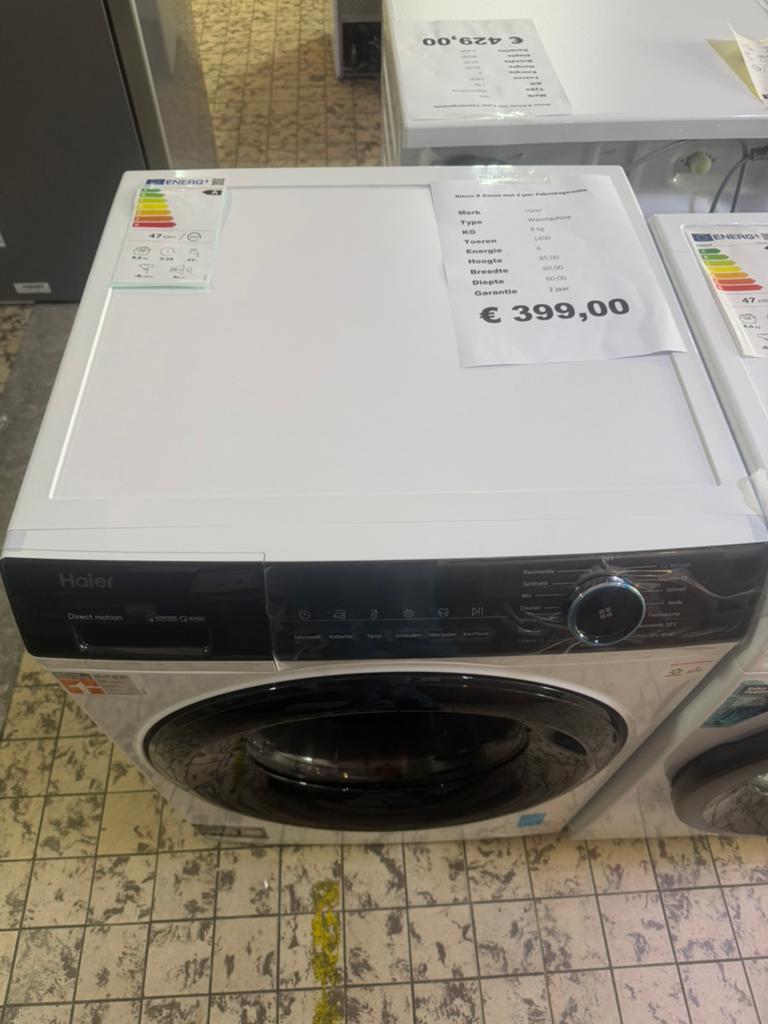 Haier 9 kg wasmachine nieuw 1400 toeren, Minder dan 85 cm, 8 tot 10 kg, Nieuw, Haier