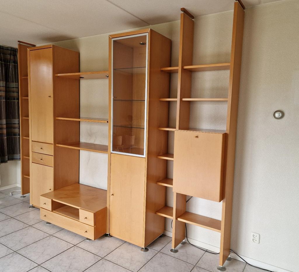 Omnia wandmeubel, vintage, kasten systeem, modulair, Ophalen, Gebruikt, 25 tot 50 cm, 200 cm of meer