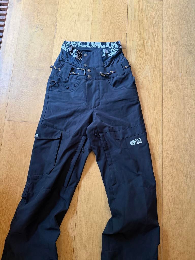Picture skibroek heren XS zwart - Zo goed als nieuw, Ophalen, Zo goed als nieuw, Maat 46 (S) of kleiner, Broek
