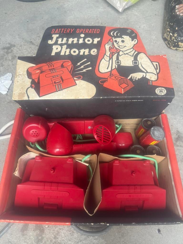 antiek speelgoed jaren 60    junior phone, Ophalen of Verzenden